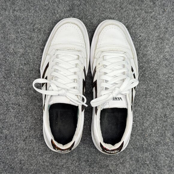 Vans Lowland Sneakers Womens Size 9.5 White Leather Low Lace Retro Athletic Shoe - Picture 9 of 12